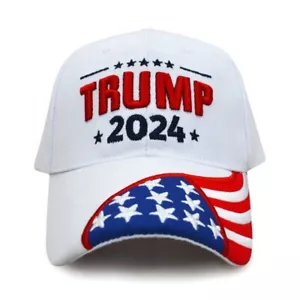 Trump OFFICIAL 2024 Hat..Embroidered Cap..Donald Trump..White..Unisex - Picture 1 of 5