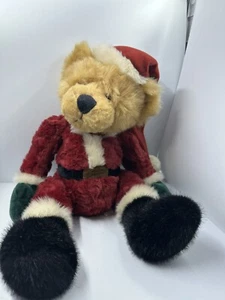 Russ Berrie Navidad Rojo Papá Noel Traje Marrón Kris Oso de Peluche Peluche 16" - Imagen 1 de 6