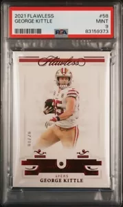 2021 Panini Flawless George Kittle Ruby /20 San Francisco 49ers #58 PSA 9 MINT - Picture 1 of 2