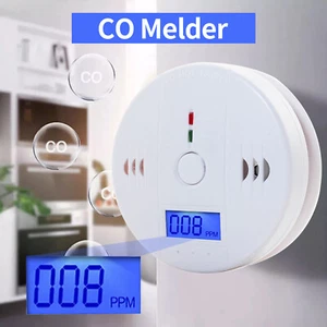 Kohlenmonoxidmelder CO Melder Warner Detektor LCD Display 10 Jahre Batterie 85dB - Bild 1 von 17