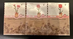 Wooden Bloom Craft - Pink Rose, Red Rose, Pink Carnation *NEW & SEALED* - Picture 1 of 2