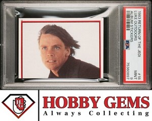 LUKE SKYWALKER PSA 9 1983 Return of the Jedi Album Sticker #18
