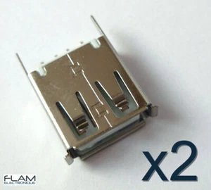 2x connecteur à souder USB type A femelle /Female USB type A connector to solder - Imagen 1 de 9