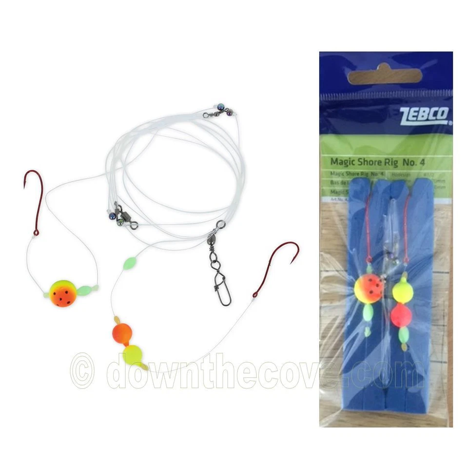 Zebco Magic Shore Rig 4 - 2 x Size 1/0 Hooks - Boat or Surf Fishing TRACKED POST Foto 1 de 1