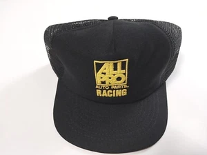 All Pro Auto Parts Racing Hat Black Yellow Adjustable Vintage - Picture 1 of 10