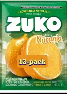 12-Pk ZUKO Naranja ZUKO Powder Drink Flavor 13g/.4oz ORANGE 🍊 FLAVOR DRINK - Picture 1 of 1