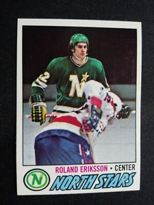 1977-78 Topps Hockey Card # 123 Roland Eriksson RC - North Stars (EX/NM)