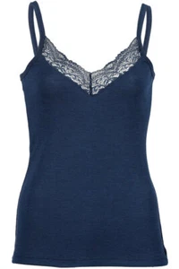 ENGEL Top mit Spitze bio Merino Seide Schurwolle Wolle Unterhemd Damen dessous - Picture 1 of 1