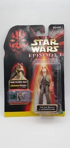 Star Wars Episode 1 JAR JAR BINKS + Battle Staff 1998 CommTech chip N.O.S Hasbro - Picture 1 of 5