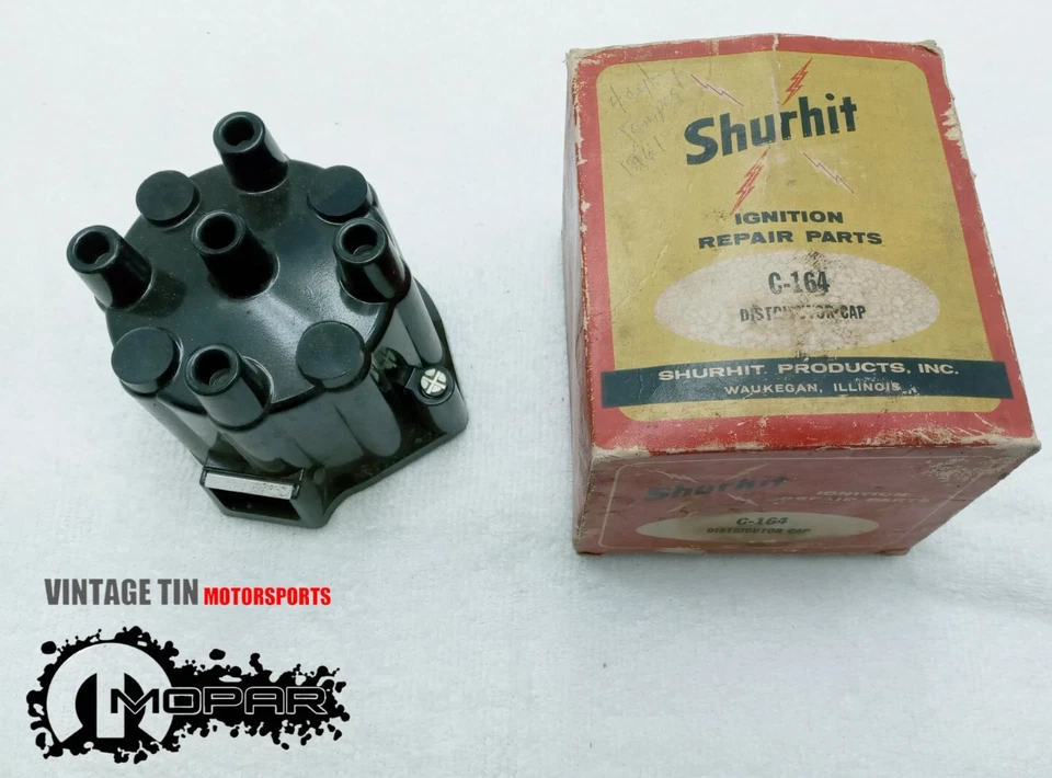 NOS 1961 Pontiac Tempest 4Cyl Shurhit C-164 Distributor Cap Foto 1 de 2