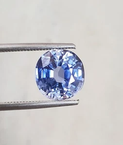 Gemas sueltas cultivadas en laboratorio de zafiro azul aciano corte ovalado impecable de 5,81 quilates - Imagen 1 de 11