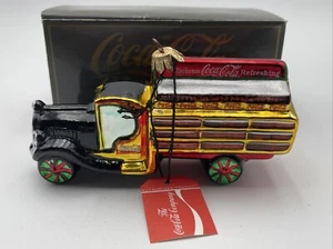 Kurt Adler Polonaise Coca-Cola Vintage Delivery Truck GP365 Glas Weihnachtsschmuck - Bild 1 von 9