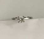 STERLING SILVER AVON CUBIC ZIRCONIA SOLITAIRE RING SIZE 7