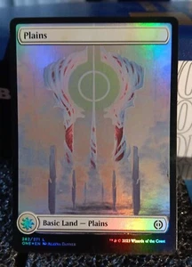 MTG Plains 262 Foil Basic Land Phyrexia: All Will Be One MTG  - Picture 1 of 2