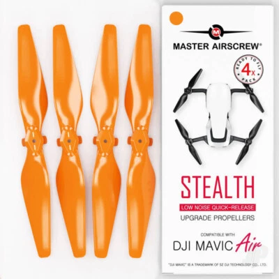 Master Airscrew STEALTH Propeller Props Set Orange - DJI Mavic Air Drone - Image 1 of 4