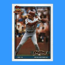 1991 Topps Baseball #186 - Rod Booker [Base] Philadelphia Phillies NM-MT