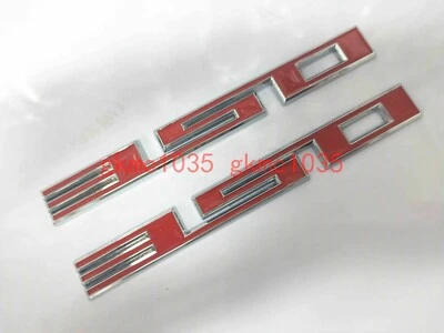 2X METAL BUMPER TRUNK GRILL Emblems DECAL STICKER BADGE CHROME/RED NEW 350 5.0 - Image 1 of 3