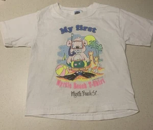 Vintage Myrtle Beach  My First Beach Outing Shirt Youth Kids Med Child - Picture 1 of 4