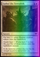 Magic the Gathering MTG Gather the Townsfolk (8) Dark Ascension   LP FOIL