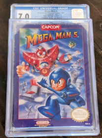 Mega Man 5 NES CIB Graded 7.0 CGC