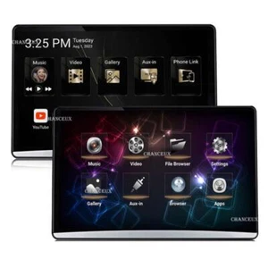 2X 13.3"Android 14 Car Headrest Monitor Touch Screen BT HDMI 8-Core WIFI USB FM - Bild 1 von 7
