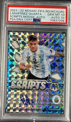 2021 Mosaic FIFA  Lucas Martinez Quarta PSA 10 Rookie Auto RC POP 9 - Image 1 of 2