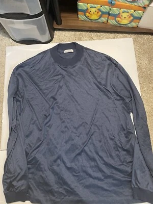 Maus & Hoffman Roman Mock Turtleneck Long Sleeve Italy Made Size XXL Blue Read* - Image 1 of 4
