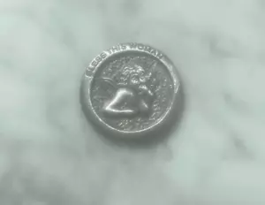 1 MONEDA DE BOLSILLO DE PELTRE ÁNGEL GUARDIÁN. - Imagen 1 de 1