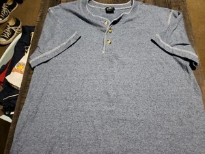 GT Revolution Mens t-shirt size XL blue/white color SS crew neck with buttons - Picture 1 of 3
