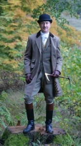 Men's Regency Gray Wool 18th Century Frock Coat, Regency Tail Coat - Picture 1 of 4