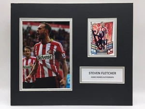 RARE Steven Fletcher Sunderland Signed Photo Display + COA v NEWCASTLE AUTOGRAPH - Picture 1 of 3