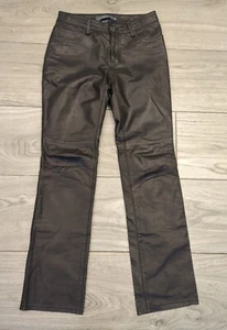 Gap Womens Black Size 1 Bootcut Lined 100% Leather Trousers Vintage Pants Small - Picture 1 of 13