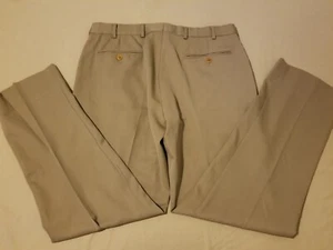 Brooks Brothers Wool Dress Pants 36x32 Cotton Slack Khaki Chino Trouser 35x32 - Picture 1 of 6