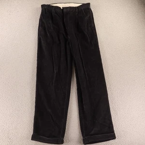Nautica Hose Herren 32x32 schwarz klassische Passform Cord Plissee Freizeit Rigger - Bild 1 von 12