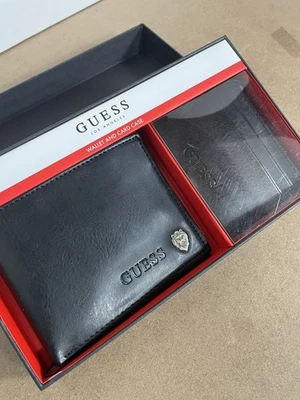 Guess Лос-Анджелес мужской бумажник и карты чехол черный - новый с Ярлыками (в заводской коробке) - Изображение 1 из 4