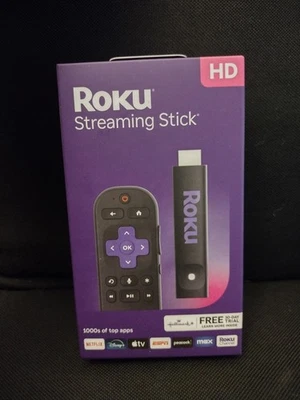 Roku Streaming Stick HD 2025  HD Streaming with Roku Voice Remote (3840RW) NEW - Image 1 of 4