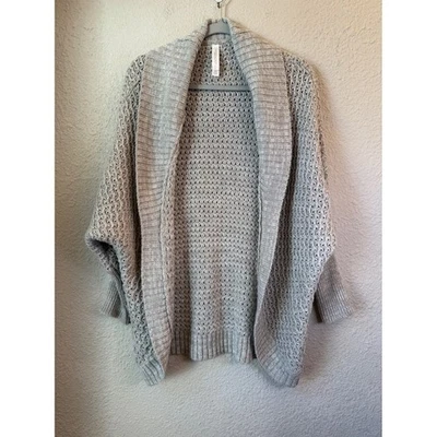 Aeropostale Women's Gray Knit Cardigan Sweater Dolman Sleeve Shawl Collar Medium - Image 1 of 4