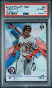 2018 Bowman’s Best Juan Soto Refractor RC PSA 10 - Picture 1 of 2