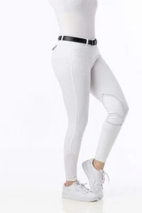 Pantaloni equitazione bambini ragazzi ragazze ginocchiere ALEXANDRIE Riding World bianco - Foto 1 di 7