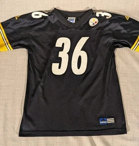 Camiseta deportiva vintage Adidas Pittsburgh Steelers Jerome Bettis juvenil mediana - Imagen 1 de 9