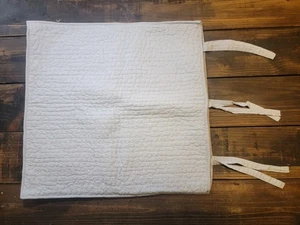 Pottery Barn Pick Stitch Light Aqua Blue Single Euro Cotton Linen Sham 25×25  - Picture 1 of 11