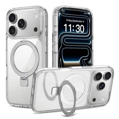 Funda con soporte a prueba de golpes compatible con MagSafe para iPhone 14 15 16 17 Pro Max Plus Foto 1 de 4