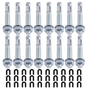 16 x All Thread Wedge Anchors & 30 x Shims For Lift Installation install Kit - Picture 1 of 18