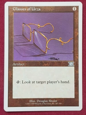 Magic The Gathering 6TH EDITION GLASSES OF URZA artifact card MTG SIXTH - Image 1 of 2