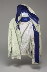 Mackintosh New England Jacket Women Lime Green Full Zip Hooded Rain Coat 1X - Picture 1 of 7