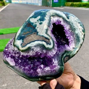 6,19 Pfund natürliche Amethyst Geode Quarz Cluster Kristall Probe Heilung - Bild 1 von 24