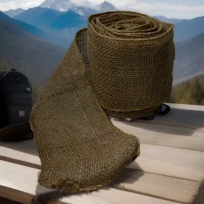 Burlap Ribbon 5.5 In X 30ft Brown Arts Crafts Wreath Making Gift Wedding - Image 1 of 4