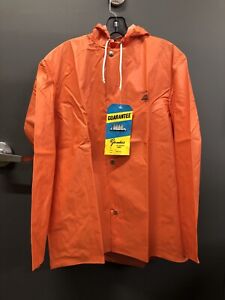 NWT GRUNDÉNS Men’s Small Orange Rain Jacket, Model: 82, Article: Nordan