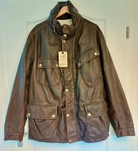 HERREN LEDERJACKE CABRIO HEINZ BAUER MANUFAKTUR ROSSLEDER BRAUN 56 58 60 62 - Bild 1 von 13
