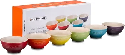 Le Creuset Stoneware Bowl Mini 150ml Set of 6 Rainbow Colors Brand New - Image 1 of 4